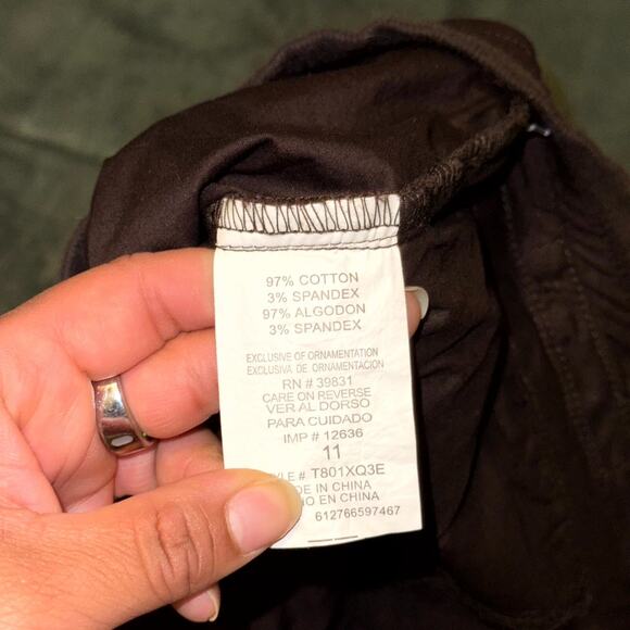 Jolt Capri Pants Women's 11 Brown Cotton Boho Casual Flat Front NEW NWT - Picture 9 of 9